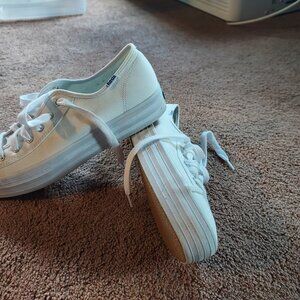 Woman's White Keds Sneakers - Size 8-1/2